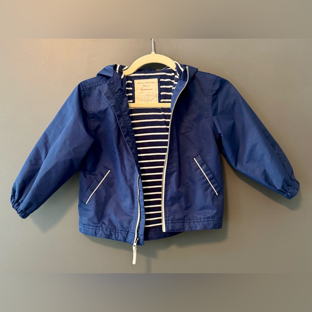 Hanna Andersson Navy Blue Hooded Zippered Jacket. Size 100cm Size 4. Unisex.